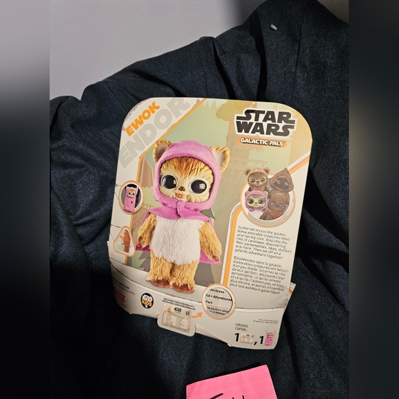 STAR WARS Galactic Pals EWOK GIRL 11" Pink PLush Toy & Satchel New - Picture 5 of 7